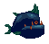 Großer bissiger Fisch